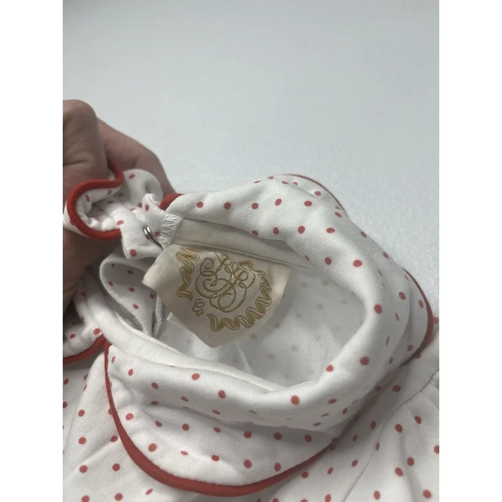 The Beaufort‎ Bonnet Company TBBC White Red Dot Collar Shirt Girls Size 5t
